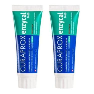 Imagem de Kit Creme Dental Enzycal Curaprox 1450 75 ml Com 2 Unidades - RV Dente