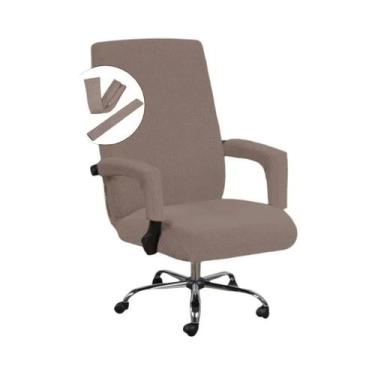 Imagem de Capa De Cadeira De Escritório Elástica Rotativa Tamanho M L Anti-sujei