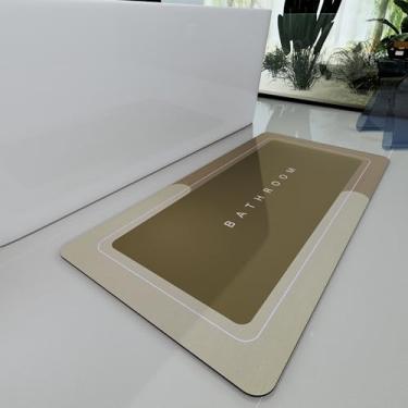 Imagem de Deparnit Tapete de banheiro tapetes de chuveiro super absorventes, tapetes de borracha finos antiderrapantes de secagem rápida para banheiro sob a porta, tapete de chuveiro para banheira, chuveiro,