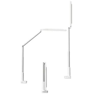 Imagem de Bewinner Lâmpada de mesa de LED com grampo – luz de mesa regulável para cuidados com os olhos, lâmpadas de mesa extensíveis para escritório em casa, luz de mesa alta flexível, luminária de mesa com