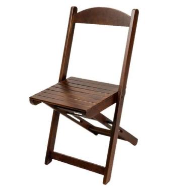 Imagem de Cadeira Dobrável Bar Jardim Casa Madeira Maciça Portátil - Só Mesas Só