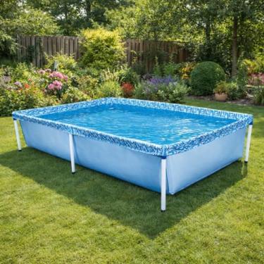 Imagem de Piscina Infantil 1000 Litros Azul com Estrutura Metálica,Lona em PVC Reforçado, Válvula de Deságue e Montagem Fácil,Ideal para Crianças, Área Externa e Diversão no Verão