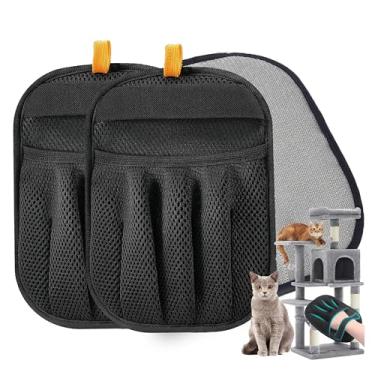 Imagem de Kaulhp 2 luvas de remoção de pelos de animais de estimação, escova mágica de 5 dedos para gatos e cães, luva de remoção de pelos eletrostática reutilizável para sofá, tapete, assento de carro