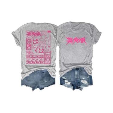 Imagem de Camiseta Stray Kids Rock Star Kpop De Manga Curta Com Estampa De Eleme