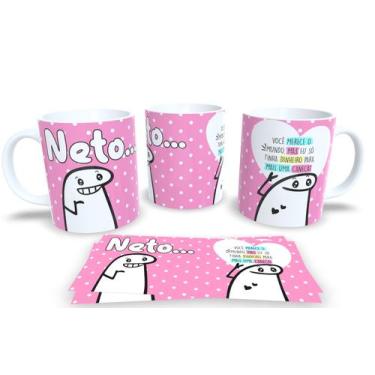 Imagem de Caneca de Porcelana Personalizada Flork Rosa Familia Frases Engraçadas