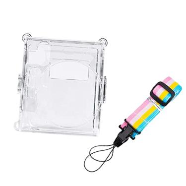 Imagem de ZGUZMCMK Capa Protetora Rígida de PVC Transparente a Arranhões para Câmera Instantânea, com Design de Botão Vazado E Alça de Ombro Removível Nas Cor, Mini90