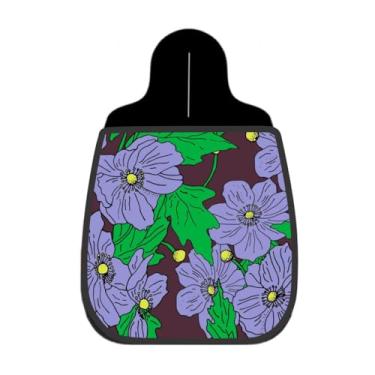 Imagem de Lixeira De Carro Organizador Lixinhocar Floral Roxo Verde