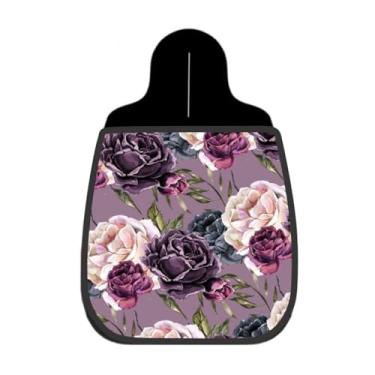 Imagem de Lixeira De Carro Organizador Lixinhocar Floral Rosas Roxas