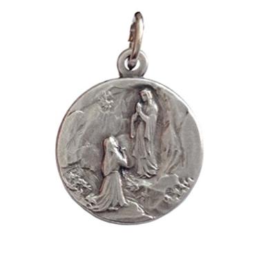 Imagem de I G J Medalha Madonna of Lourdes - Medalhas dos Santos Padroeiros, Metal