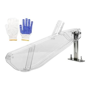 Imagem de IEUDNS Protetor de serra de mesa contra poeira, capa protetora transparente com proteção para lâmina de corte.