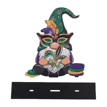 Imagem de Decoração de mesa de carnaval placas de centro de mesa de carnaval máscara sinal gnomo decorações de baile de máscaras para jantares