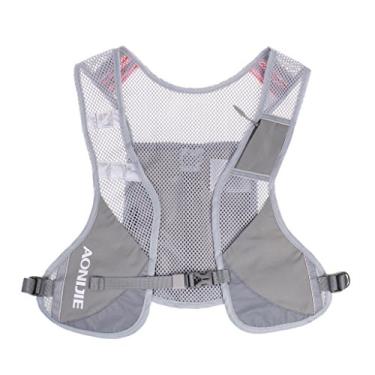 Imagem de Adjustable Hydration Pack Vest for Running with 2 Water Bottle Holders Sturdy Buckles & Pocketcoding/1416 ( Color : Gray , Size : 40x34cm )