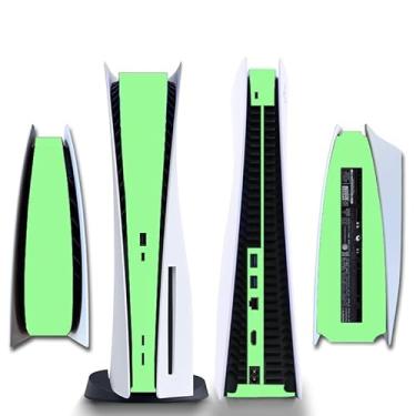 Imagem de Adesivo de película protetora lateral PS5 Disk Edition Skin decalque capa para console PS5 (verde claro)