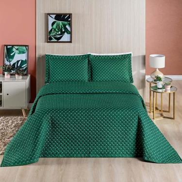 Imagem de Kit Cobre Leito Vênus KingLiso 3 Peças - Verde Esmeralda