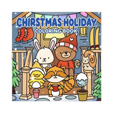 Imagem de Livro De Colorir De Natal Para Adultos: Desenhos Animados Com Padrões 