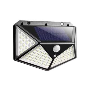 Imagem de Luminaria Solar De Parede 100 Leds Com Sensor de Movimento Preta - Gen