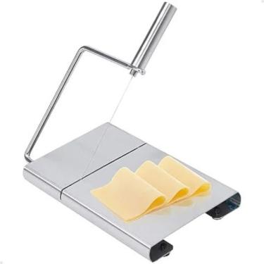 Imagem de Fatiador Cortador De Queijo Frios Manual A Fio De Aço Inox Multifuncional Lorben