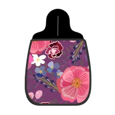 Imagem de Lixeira De Carro Organizador Lixinhocar Floral Rosa Roxo Campo