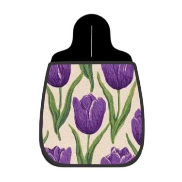 Imagem de Lixeira De Carro Organizador Lixinhocar Tulipas Roxas Vintage