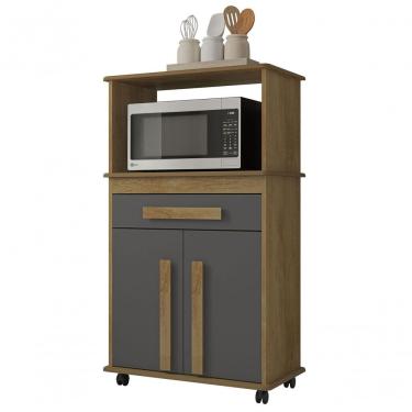 Imagem de Armario Multiuso Toronto Cinamomo Com Grafite - Rv Moveis