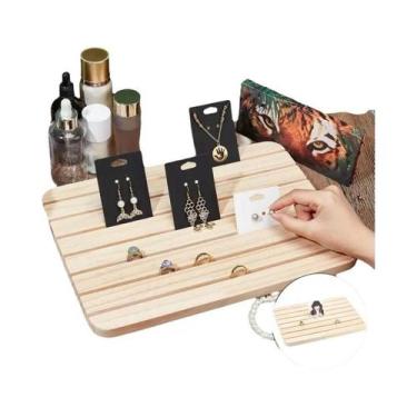 Imagem de Suportes De Exibição Para Brincos De Madeira Com Cartão Para Embalagem