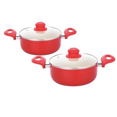 Imagem de Kit 2 Caçarola Revestimento Cerâmico Rubi 1.8Mm 20 E 22Cm - Class Home