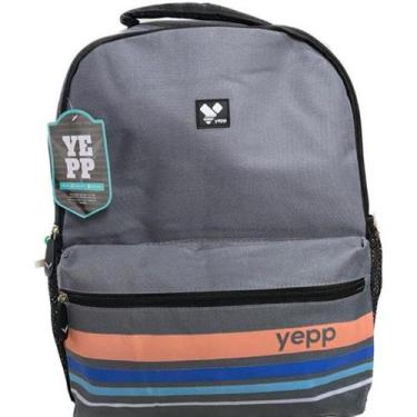 Imagem de Mochila Masculina De Costas Juvenil - Yepp, Cinza