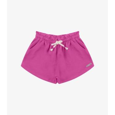 Imagem de Shorts Feminino Moletom Rovi Kids Rosa, 4, Rosa