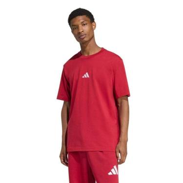 Imagem de Camiseta Adidas Small Logo Masculina - Vermelho 2GG-Masculino