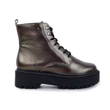 Imagem de Bota Feminina Cravo e Canela Cano Baixo Prata Pewter 165501-Feminino
