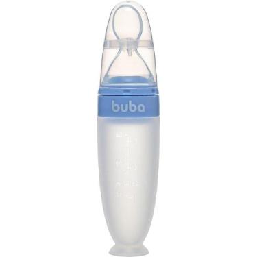 Imagem de Colher Buba Dosadora Em Silicone Com Ventosa E Tampa Azul