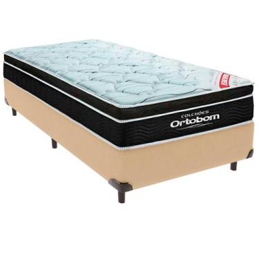 Imagem de Cama Box Solteiro e Colchão Elegant Molas Ensacadas Ortobom Ocre