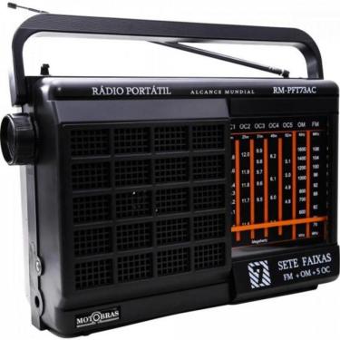 Imagem de Rádio Portátil Motobras Rm-pft73ac 7 Faixas Preto
