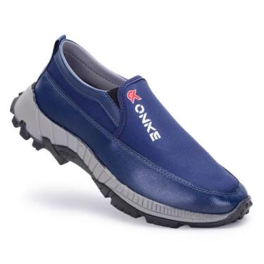 Imagem de Tênis Masculino Slip-On Resistente Solado Tratorado - ONKE, Azul, 43