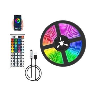 Imagem de Fita De LED RGB 5V USB Flexível 5050 Para Decoração De Parede E Ambien