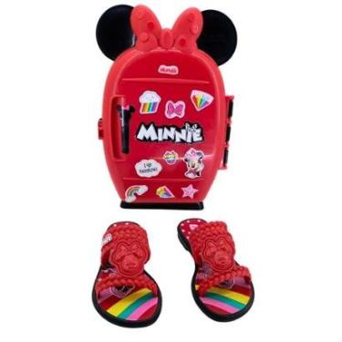 Imagem de Sandália Minnie Mouse Mini Geladeira 22491 - Infantil-Feminino