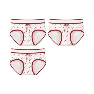 Imagem de Conjunto De Calcinhas De Algodão Para O Natal Feminino, Lingerie Sexy,