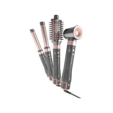 Imagem de Secador e Modelador de Cabelo 4 em 1 GAMA Italy Uniq Aura, Cinza e Ros