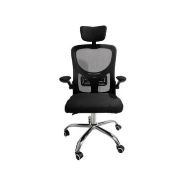 Imagem de Cadeira de Escritório Diretor Giratória Preto FC-29-4 Otello, Preto, 1