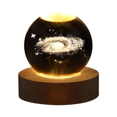 Imagem de Lâmpada Solar RGB Em Forma De Bola De Cristal 6cm, Luz Noturna, Orname