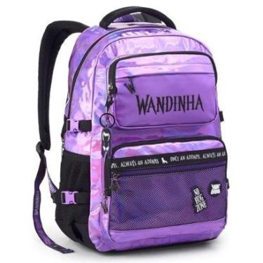 Imagem de Mochila Costas Escolar Infantil Holográfica Wandinha-Feminino