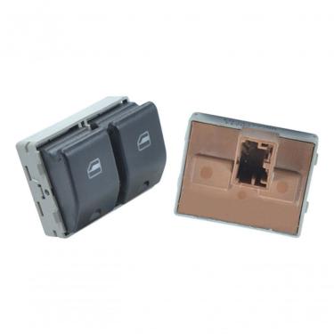 Imagem de Tecla Acionadora de Vidro Elétrico Dianteiro Esquerdo Dupla 6Q0.959.858.A.01C Polo 2002 a 2014 Conector Original
