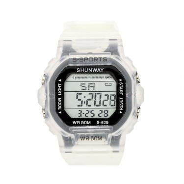 Imagem de Relógio Feminino Digital Esportivo Transparente Led - Tudo Em Caixa