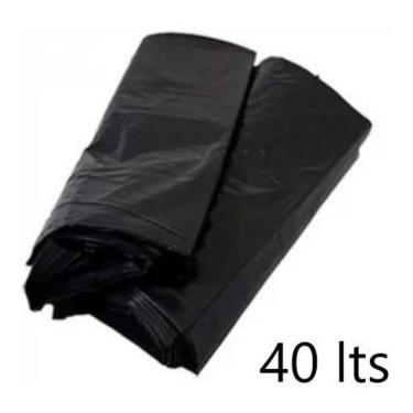 Imagem de Saco de Lixo Preto Reforçado 40 Litros para Descarte Doméstico Uso Residencial Higipack
