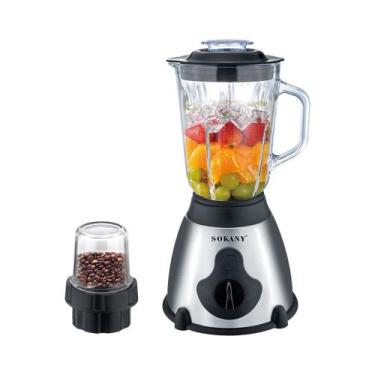 Imagem de Liquidificador Moedor Grãos Café 2 Em 1 Jarra Vidro 5 Velocidades Aço 