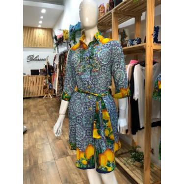 Imagem de Vestido curto limoeiro amarração indiano - moda índia - Blessed, Unico