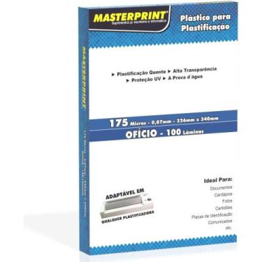 Imagem de Plastico para Plastificacao Oficio 226X340 175MICRAS (0,07 CONJ/100 - 