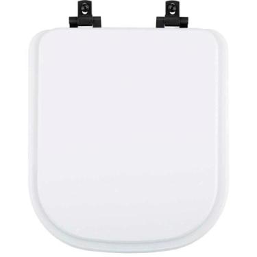 Imagem de Assento Sanitário MDF Soft Close Quadra Branco para Vaso Deca com Ferr