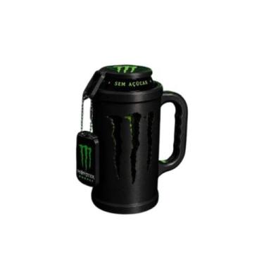 Imagem de Kit Porta Lata Monster Energy 3 em 1 com Tampa Protetora + Abridor Cha
