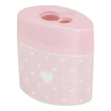Imagem de Apontador Duplo Oval Estampado AP2007 Brw, Rosa